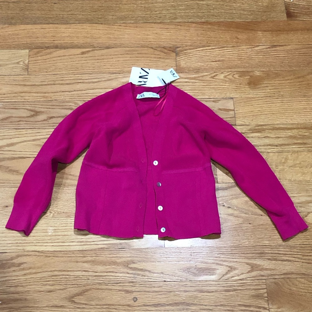 Zara Fuchsia Knit Cardigan  (Free Mystery Clothes)